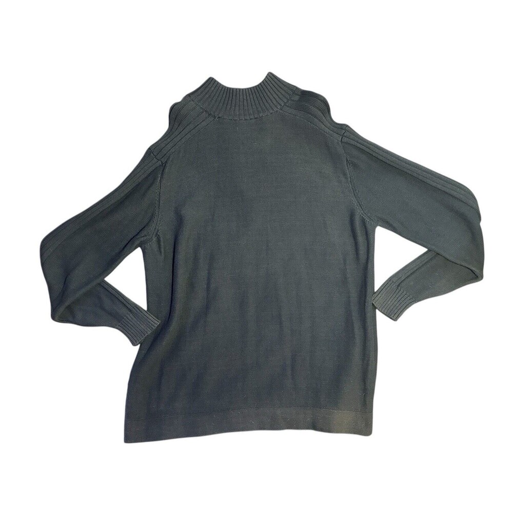 Columbia Sportswear 1/4 Zip Sweater - Dark Green Knit - Size XXL - Picture 2 of 4
